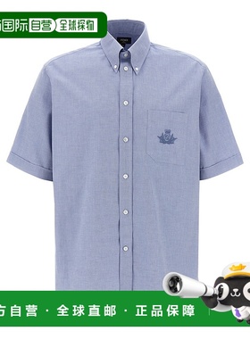 FENDI 男士衬衫 FS1312AU70F1QBO SS2025 蓝色 'Fendi Crest' shi