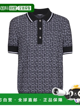 BALMAIN 男士T恤 EH1GB020KI03GAB SS2025 黑色 短袖Polo衫