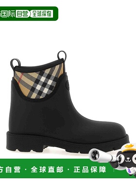 BURBERRY 男士靴子 8111695 AW2025 黑色 Marsh Stamp Ankle Boot