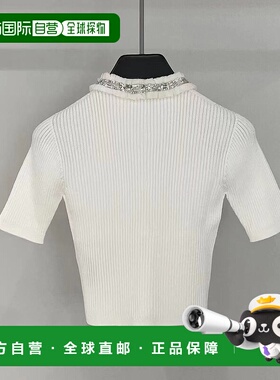 BALMAIN 女士针织毛衣 DF1KL02224KFGPE AW2024 白色针织衫