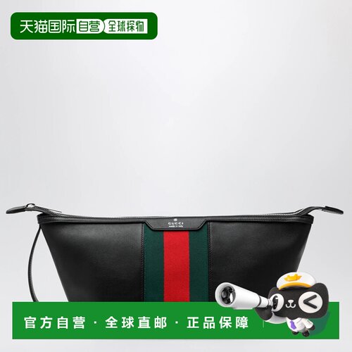 GUCCI 男士化妆包 875159AAGSU1053 AW2026 黑色 Mega Web Tradem