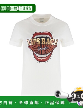 PINKO 女士T恤 105050A2D8Z05 SS2025 白色 Cotton crew-neck T-s