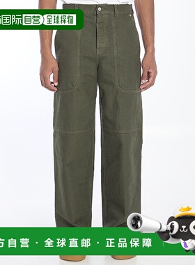 LOEWE 男士休闲裤 H526Y04WG64160 CO 绿色 Cotton Cargo Pants