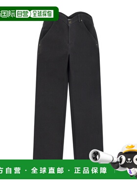 WE11DONE 女士牛仔裤 WDPT324280WBK AW2024 黑色 多口袋牛仔裤