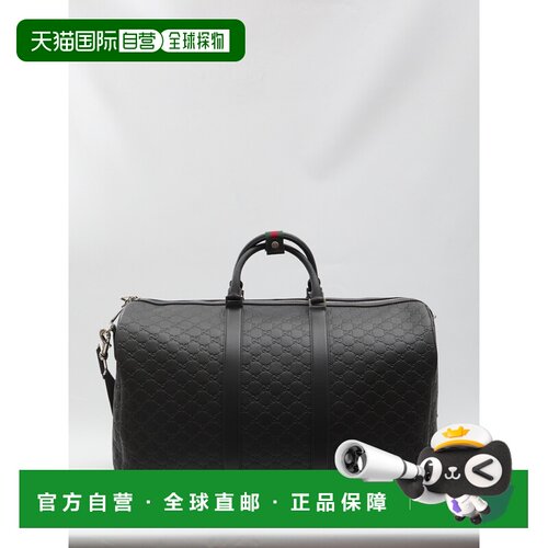 GUCCI 男士旅行包 850216AAFOM1053 SS2026 黑色 GG Emblem 大号