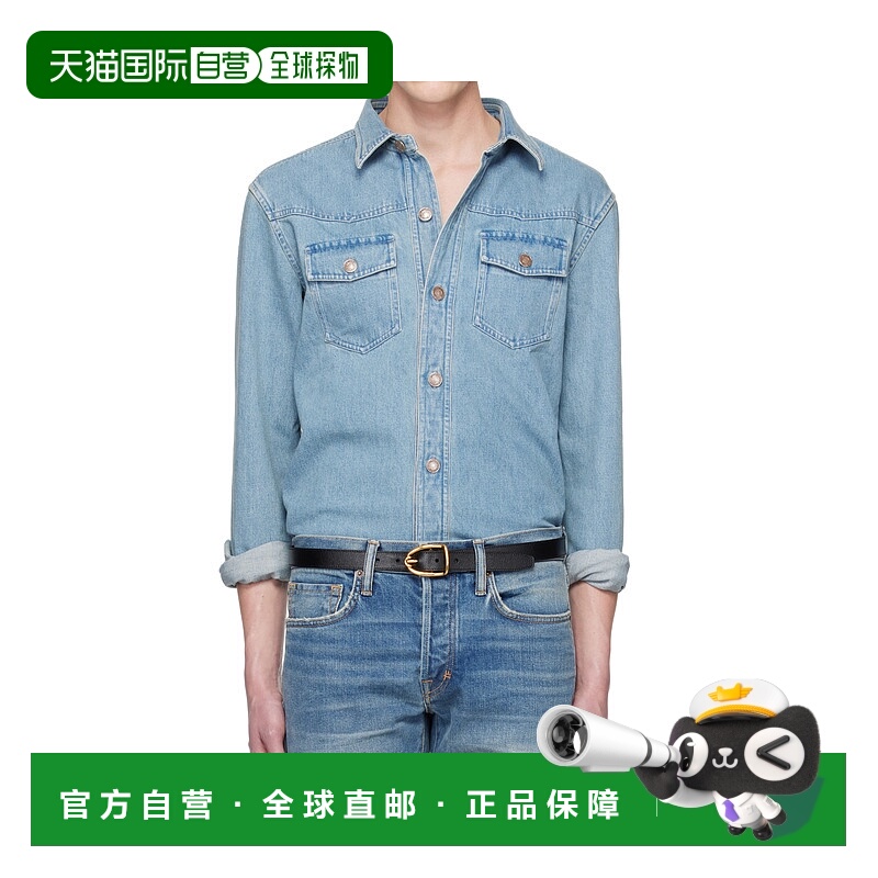 1h可退 TOM FORD 男士衬衫 HDS008FMC205S25BLUE SS2025汤姆