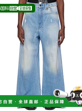 1h可退 潮奢 EGONLAB. 男士 独家发售蓝色 Baggy 牛仔裤 SS25DN00