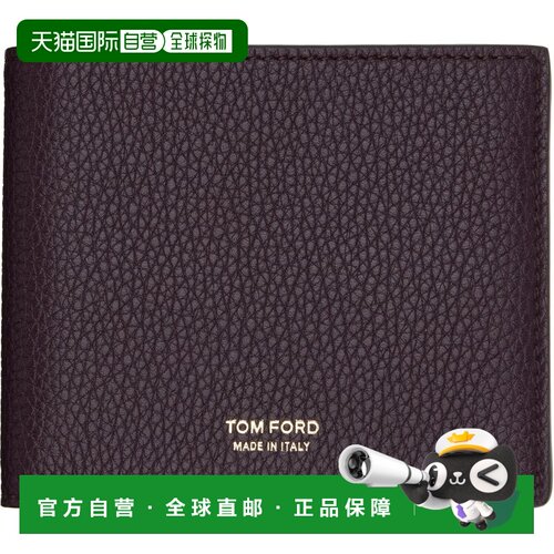 Tom Ford 汤姆 福特 男士 酒红色 Grain Leather Classic 钱包 Y0