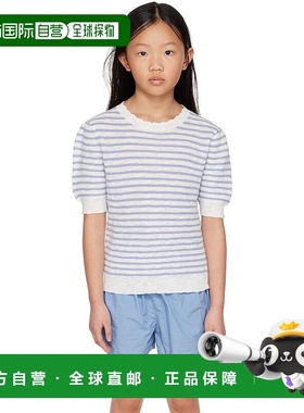 1h可退 潮奢 Morley 女童 蓝色 & 白色 Sam 儿童针织衫童装 9635