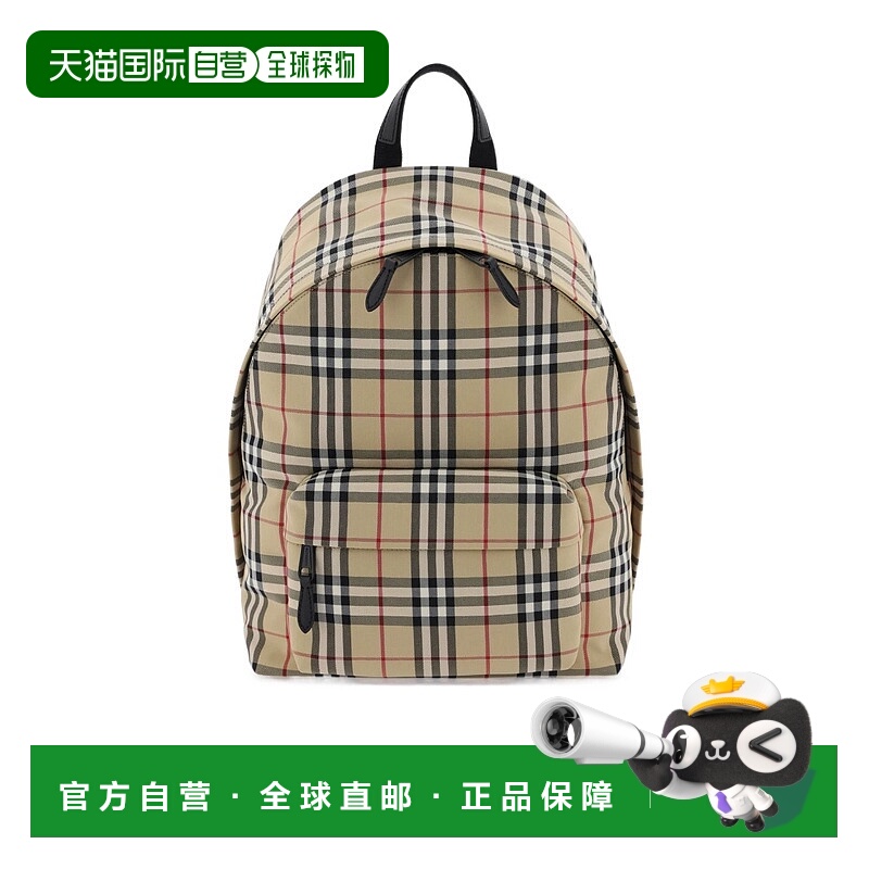 1h可退 burberry 男士 双肩包博柏利尼龙