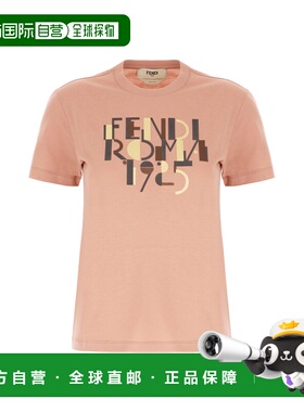 FENDI 女士T恤 FS7254AVF9F1T6N AW2025 粉红色 LOGO PRINT T-SHI