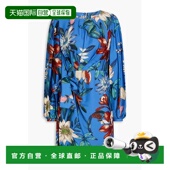 潮奢 裹式 FARM 1h可退 RIO 女士 印花斜纹布迷你连衣裙 328918BLU