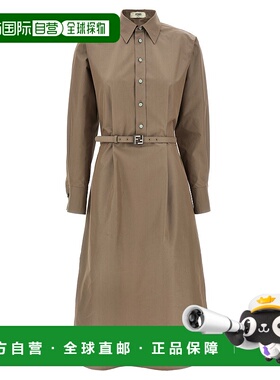 FENDI 女士外套 FDD311AQ3KF1SA0 SS2025 卡其色 POPLIN BELTED S