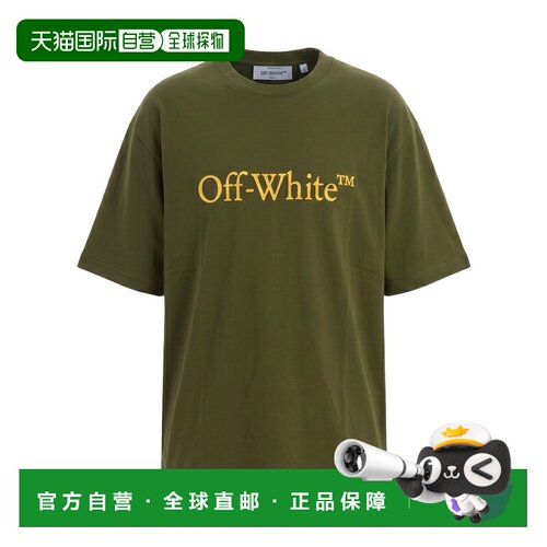 OFF-WHITE 男士T恤 44OWOS26T071313 SS2025 绿色短袖