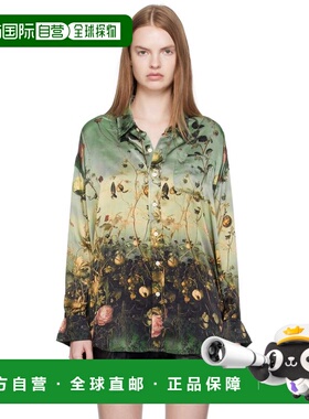 1h可退 潮奢 R13 女士 绿色 Drop Neck 衬衫 R13WR004R584A