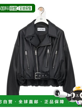 LOEWE 女士皮衣 S359Y34L931100 SS2026 黑色 长袖皮夹克