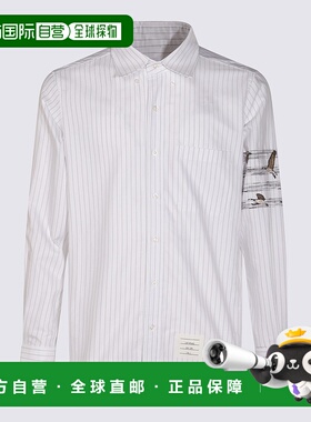 THOM BROWNE 男士衬衫 MWL272EE1384035 AW2025 灰色休闲风