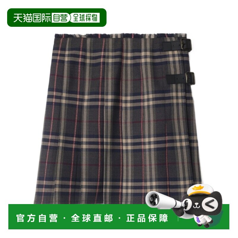 BURBERRY 女士半身裙 81104271 CO 花色 格纹羊毛迷你短裙a字裙