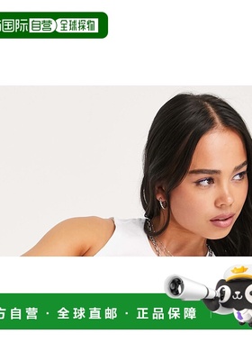 1h可退 潮奢 Noisy May 女士 Noisy 五月前扭纹短款上衣(白色)