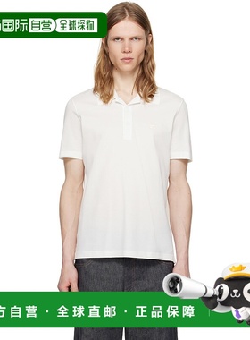 1h可退 潮奢 Courreges 男士 白色 AC Pique Polo 衫 125JPO036JS