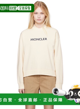 1h可退 潮奢 Moncler 盟可睐 女士 灰白色刺绣套头衫 K10938G0001