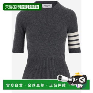 THOM BROWNE 女士针织毛衣 FKA108A00011035 CO 灰色羊绒针织衫