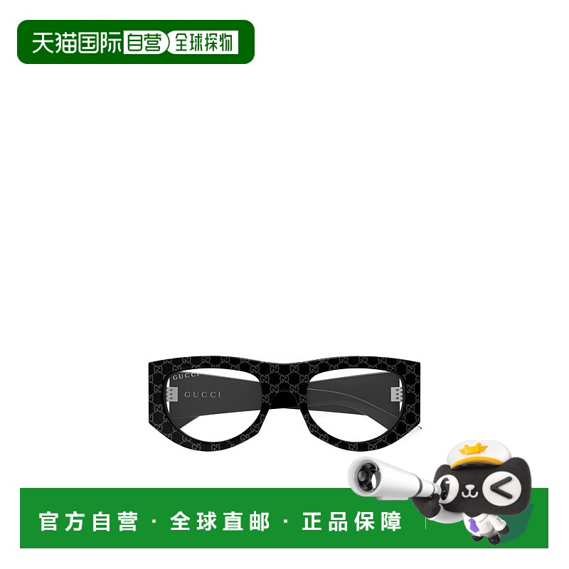 1h可退 GUCCI 女士眼镜 GG1918S001 AW2025 黑色 几何框太阳镜