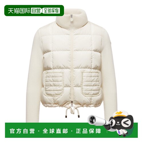 1h可退 奢淘 Moncler 方格绗缝羊毛拉链开衫 女 L20939B00067M113