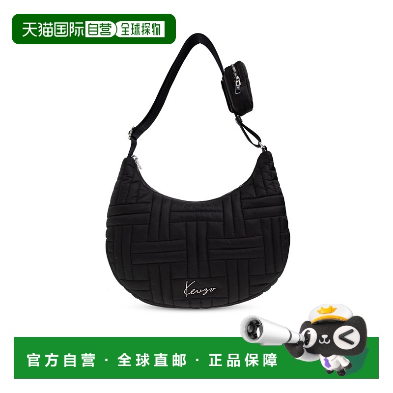 1h可退 KENZO 女士单肩包 FF62SA718F0399 AW2025 黑色 Quilted b