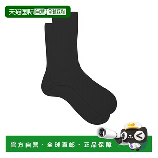 女士袜子 ROW 5204P28BLK AW2024 罗纹针织袜子 1h可退 黑色 THE