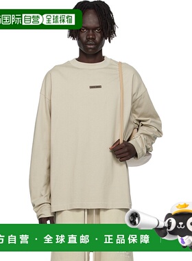 1h可退 潮奢 Essentials 男士 灰褐色 Classic Fit 长袖 T 恤 125