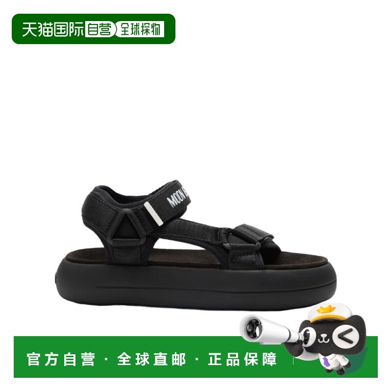 MOON BOOT 男士凉鞋 80D2420010N001 SS2026 黑色 徽标凉鞋,流行男鞋,其他凉鞋,淘宝优惠券,粉丝福利购,淘宝优惠卷