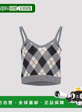 PRADA 女士运动背心 P29B87SOOO172DF0031 AW2025 灰色吊带