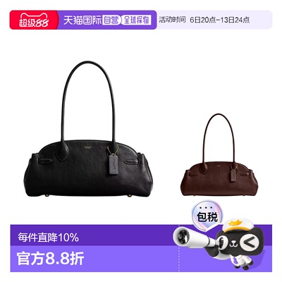 COACH蔲驰Empire Carryall 34烫金徽标保龄球包斜挎手提包