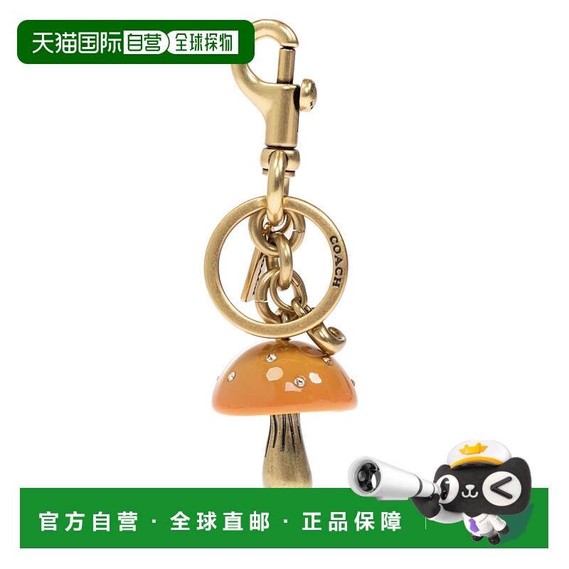 1h可退 COACH 女士钥匙扣 CZ1230B4MST AW2025 金色 Keyring