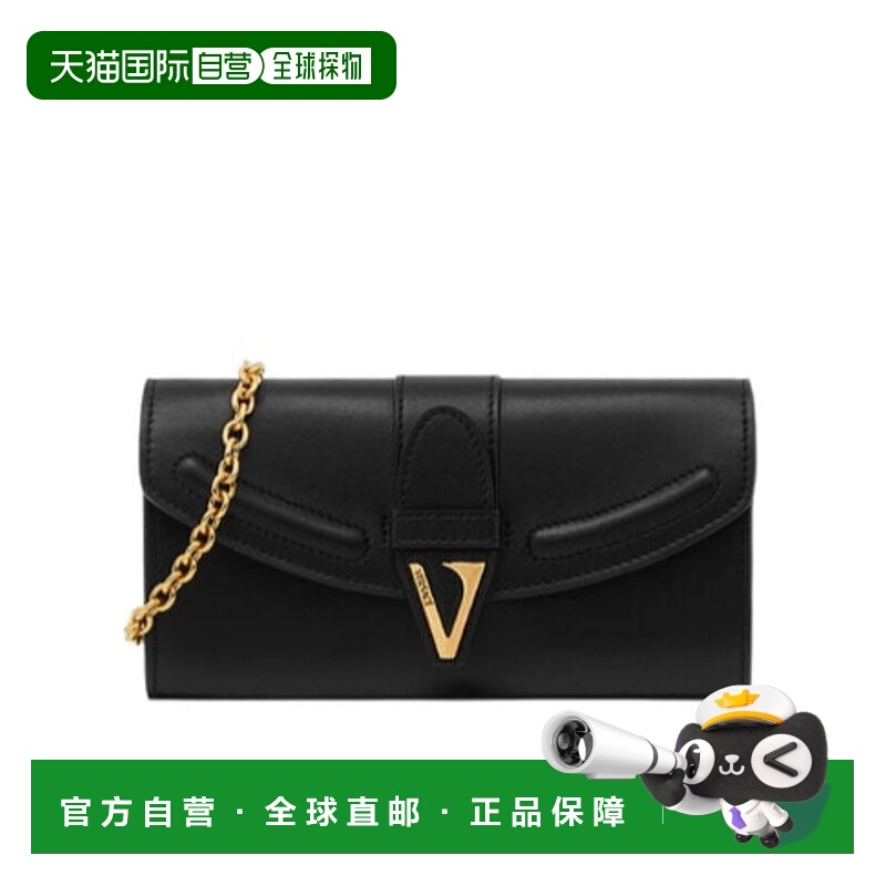 1h可退 VERSACE 女士钱包 10213741A136771B00V AW2025 黑色牛皮