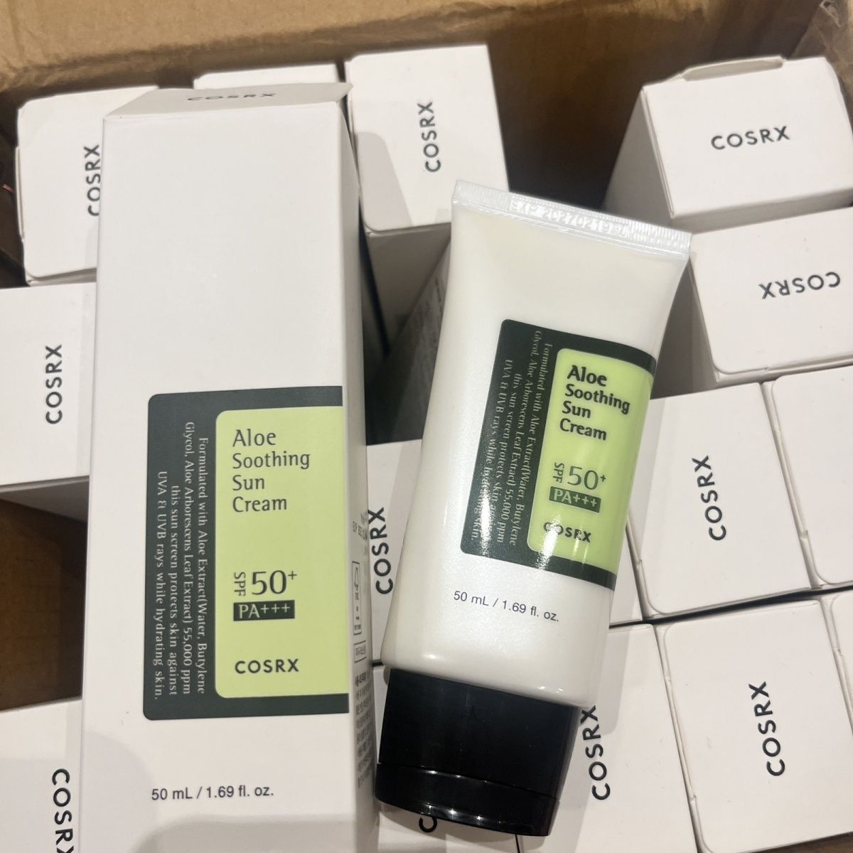 发二瓶 cosrx防晒防晒霜spf50芦荟精华不闷保湿轻薄防晒 临期清仓