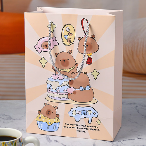 卡皮巴拉礼袋手提袋生日