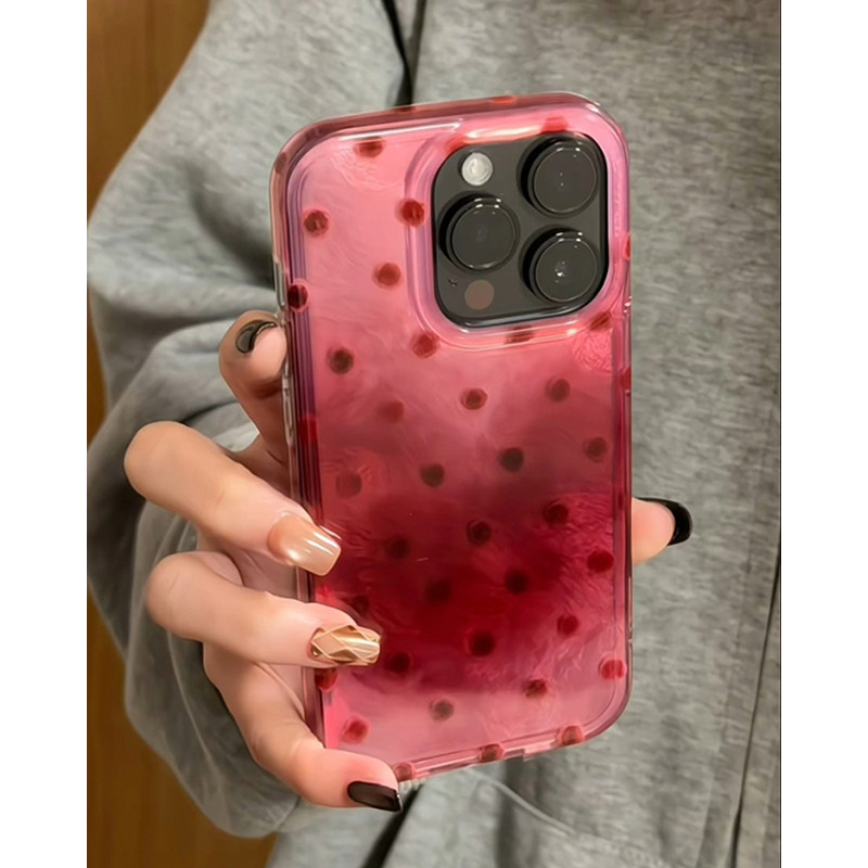 欧略 超好看玫粉晕染满屏波点适用苹果17promax手机壳15新款iPhone16高级感14简约17pro防摔保护套15pro女款,3C数码配件,手机保护套/壳,淘宝优惠券,粉丝福利购,淘宝优惠卷