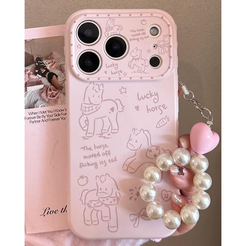 欧略 少女粉卡通烟花小马带挂件适用苹果17promax手机壳15新款iPhone16小众14超火13防摔保护套17pro可爱女款,3C数码配件,手机保护套/壳,淘宝优惠券,粉丝福利购,淘宝优惠卷
