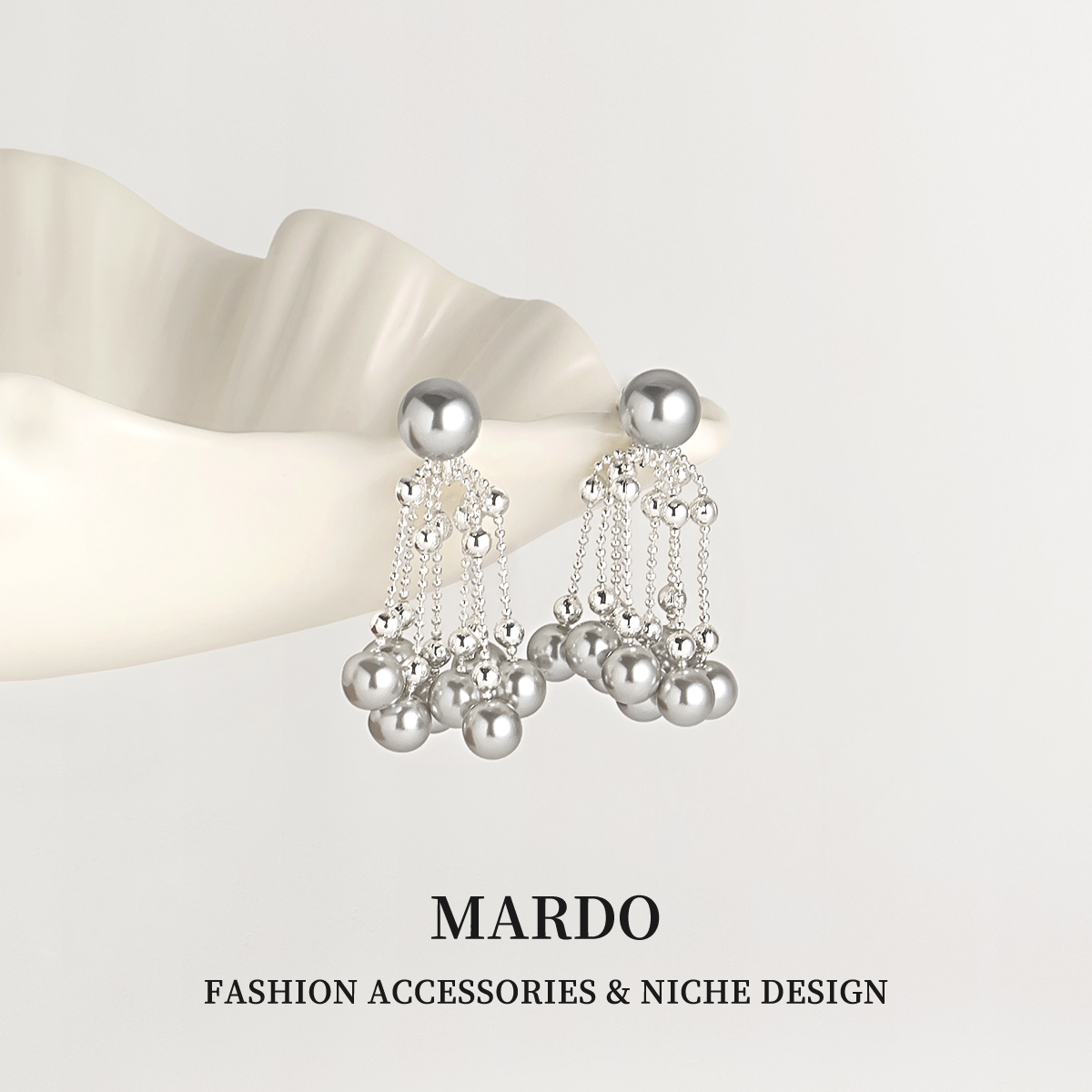 流苏款珍珠耳环2025施家珠耳饰品