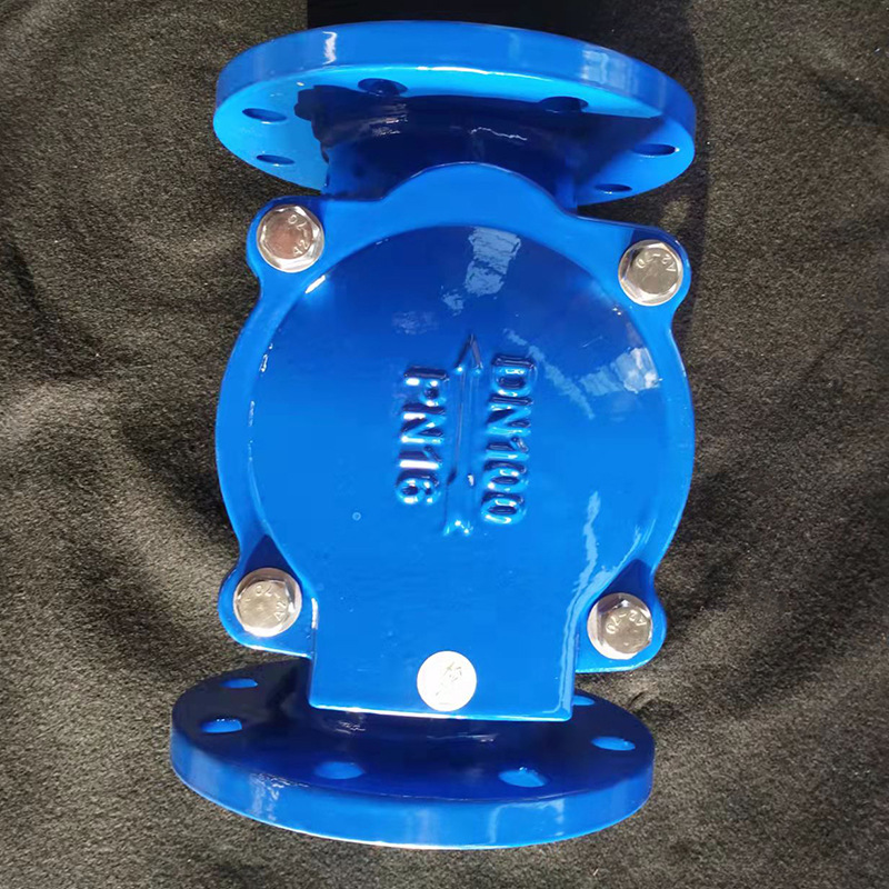 橡胶瓣止回阀 铸铁逆止阀门 hc44x法兰单向止回阀五金工具管道管