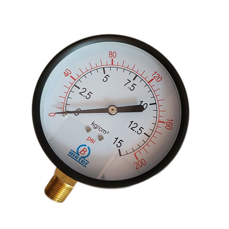 B牌/Y75/Y100 0-5/7/10KG轴向真空压力表水压表空压机气压表