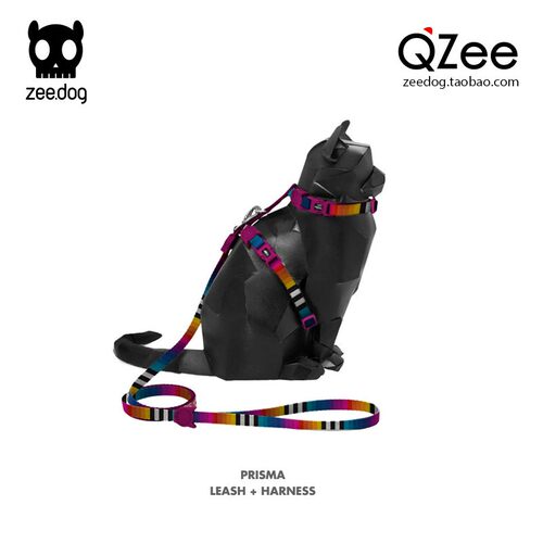QZee遛猫套装zeedog牵引绳胸背带zeecat安全扣项圈猫咪胸背英美短