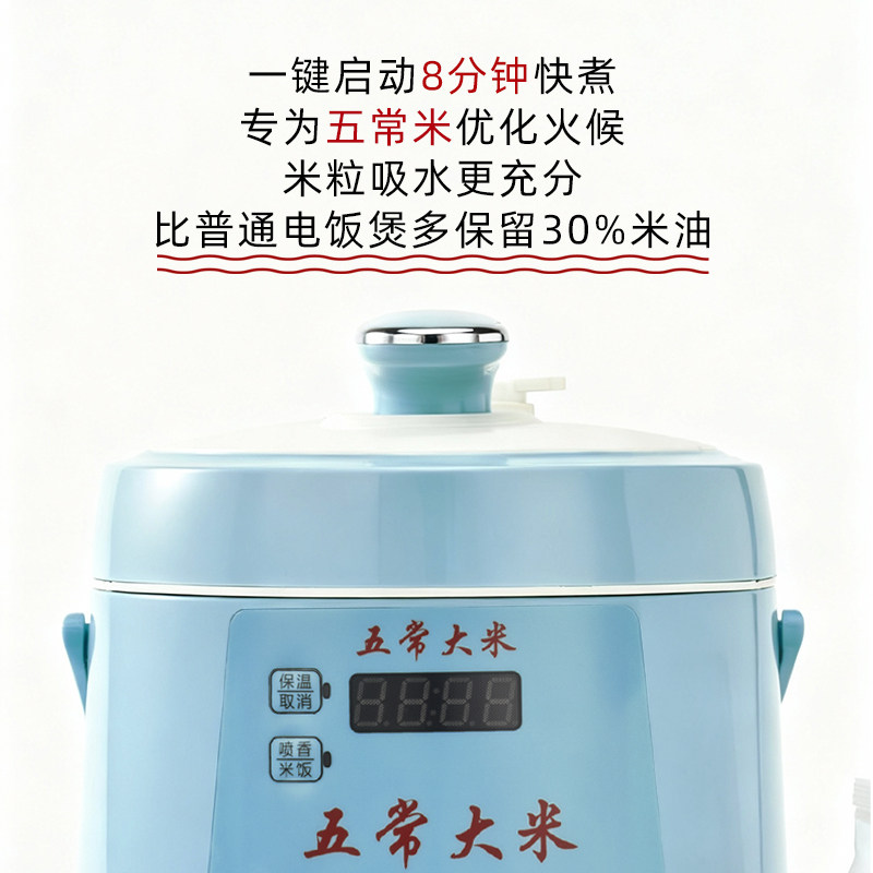 五常大米专用锅2L不沾锅电压力锅高压 家用 商用迷你电炖锅 饭煲