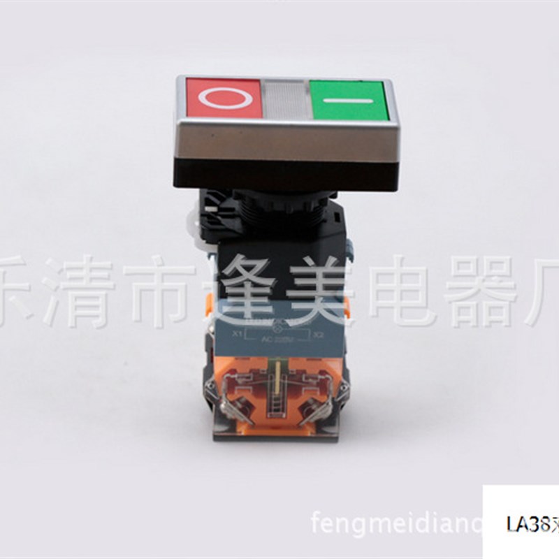 铜件银点 LA38-11D RG 双键复位A带灯220V 24V 380V 红绿 按钮开