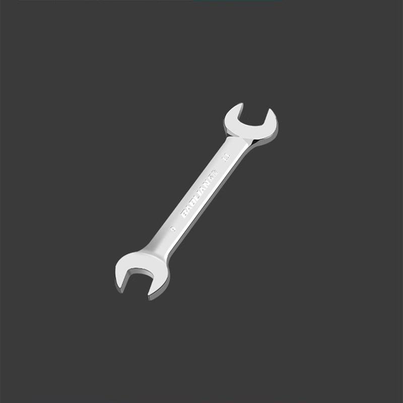 双头开口扳手亮j面呆头小板手工具套装家用8-10叉子插口小帮手