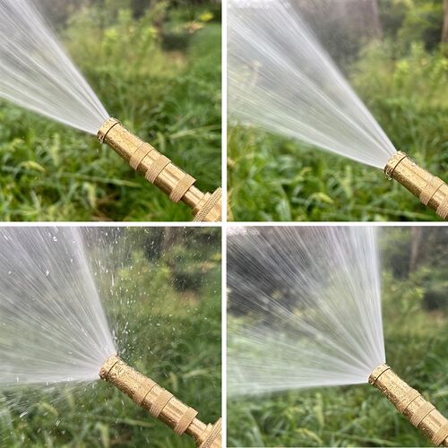 花园重型黄铜可调节扭转软管喷嘴 园林浇花喷枪喷头喷雾器双皮圈