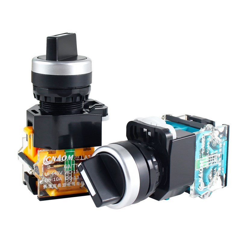 旋钮开关 LA38-11X2自锁 20X3选择开关主M令 2档3档开关可配长柄