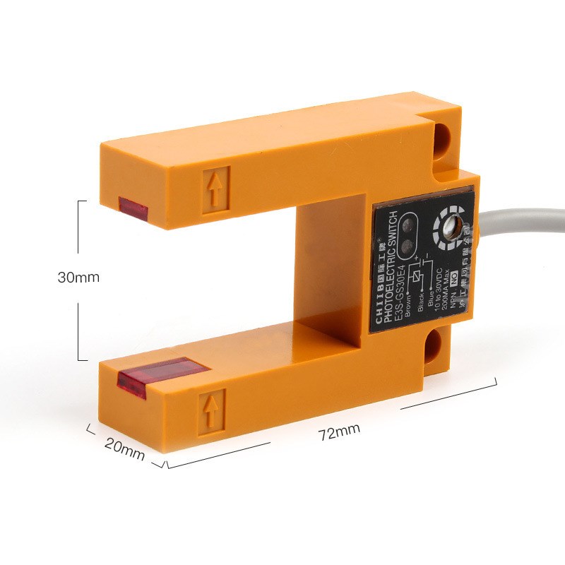 U型槽金属E3S-GS30E4接近光电感应开关红外线W传感器30MM